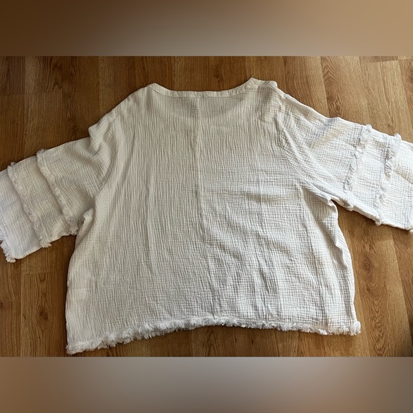 Cynthia Rowley White Cotton Boho Top - Picture 8 of 9